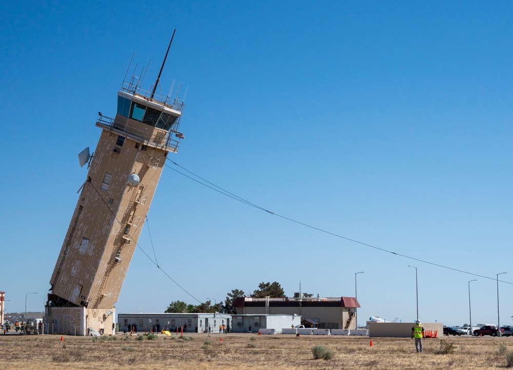End of an era: USACE, Air Force remove aging tower at Plant 42