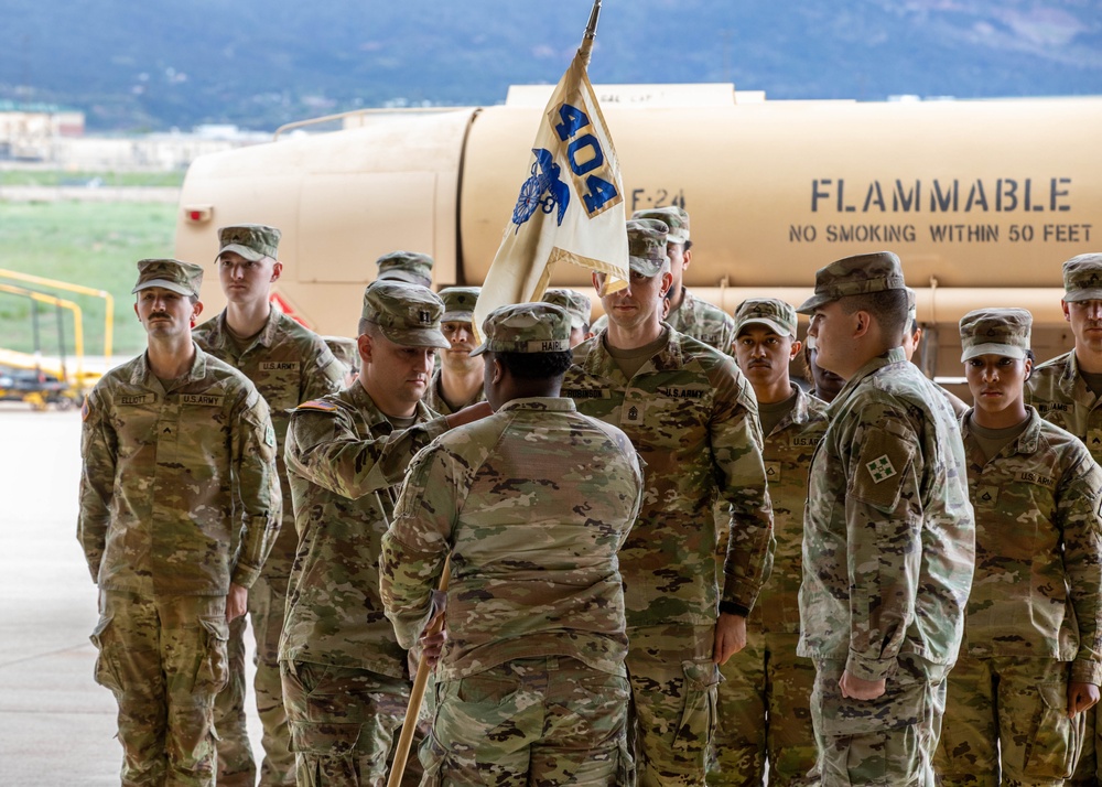 Alpha Company, 404th Aviation Support Battalion Holds Change of Command Ceremony