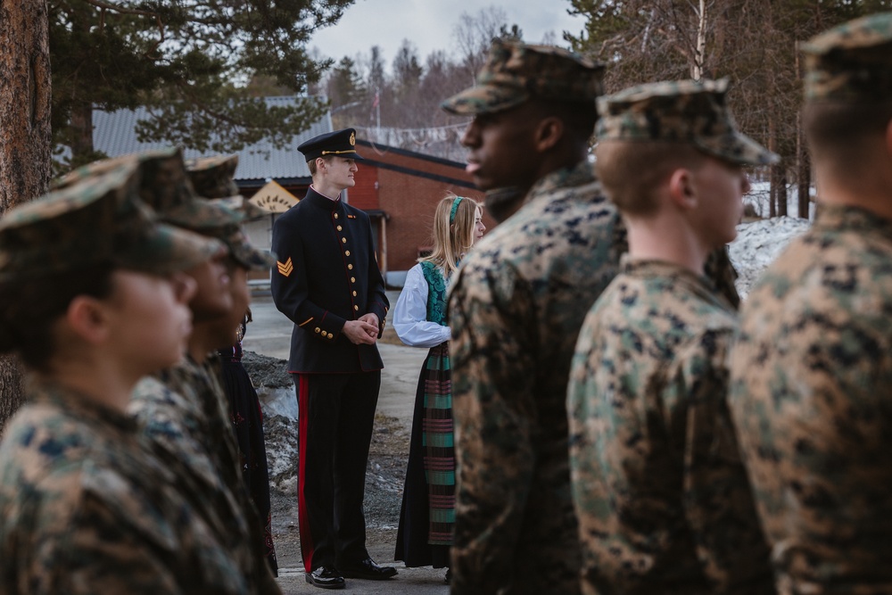 U.S. Marines participate in Norwegian Constitution Day Parade