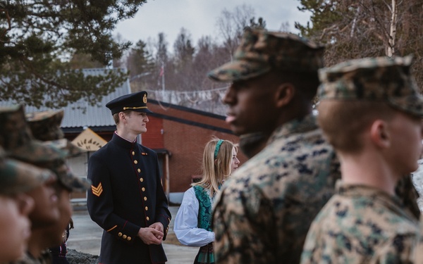 U.S. Marines participate in Norwegian Constitution Day Parade