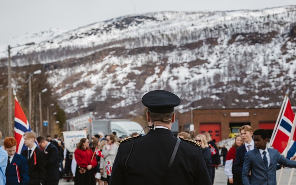 U.S. Marines participate in Norwegian Constitution Day Parade