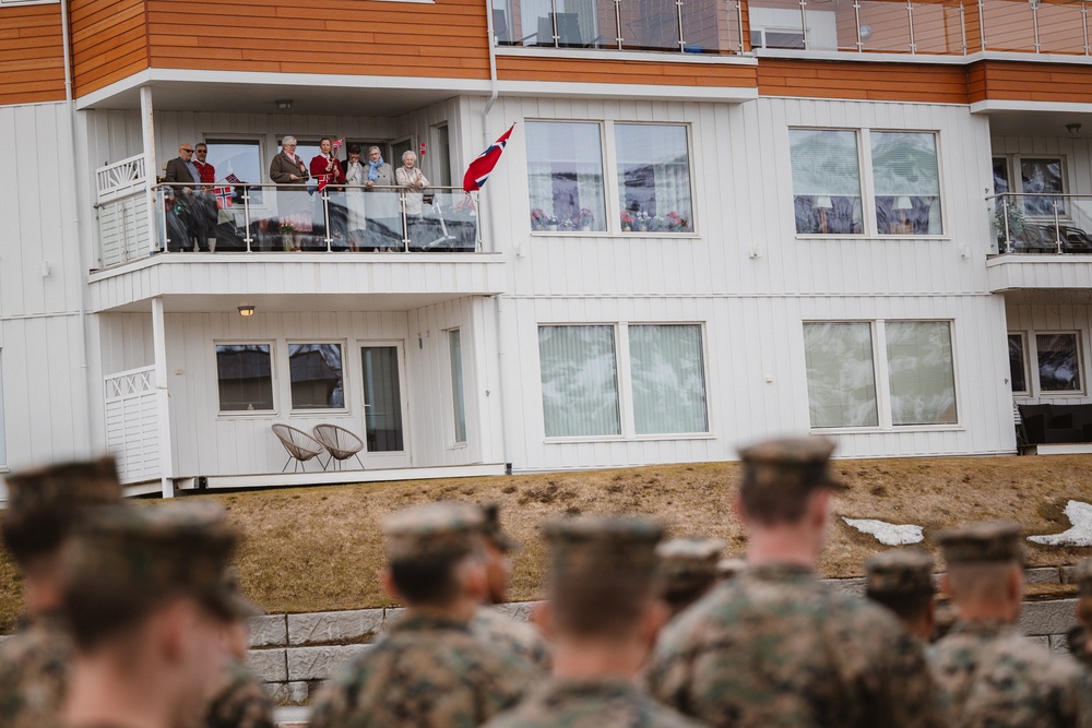 U.S. Marines participate in Norwegian Constitution Day Parade