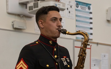 LAFW 25: 3rd MAW Band Visits Hawthorne High School