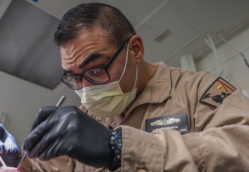USS Iwo Jima's Dental Officer Conducts Check-Ups
