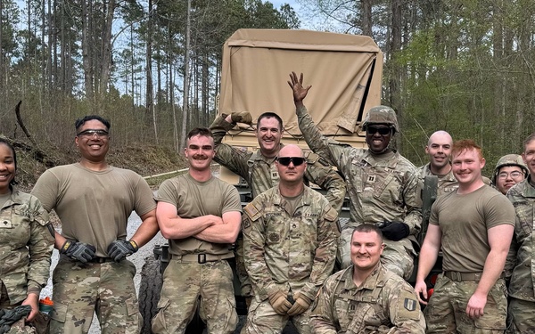 The 368th Engineer Battalion leads pipeline construction at Fort Barfoot