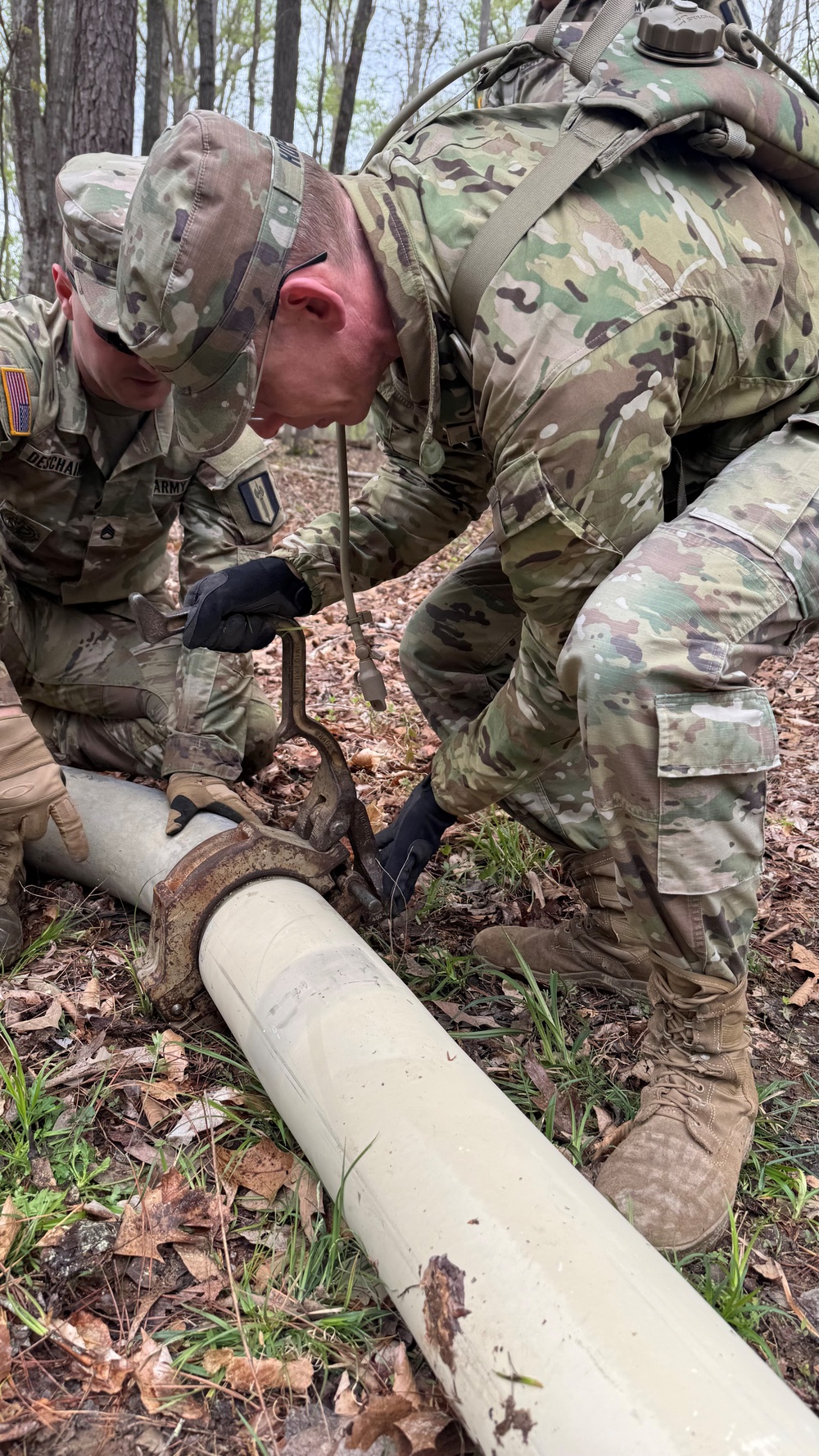 The 368th Engineer Battalion leads pipeline construction at Fort Barfoot