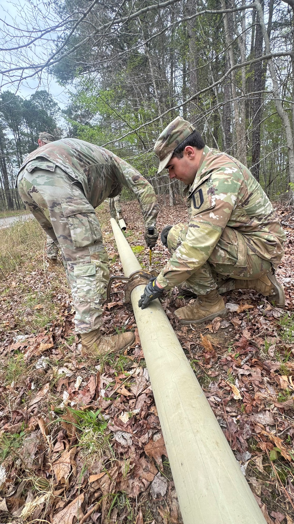 The 368th Engineer Battalion leads pipeline construction at Fort Barfoot