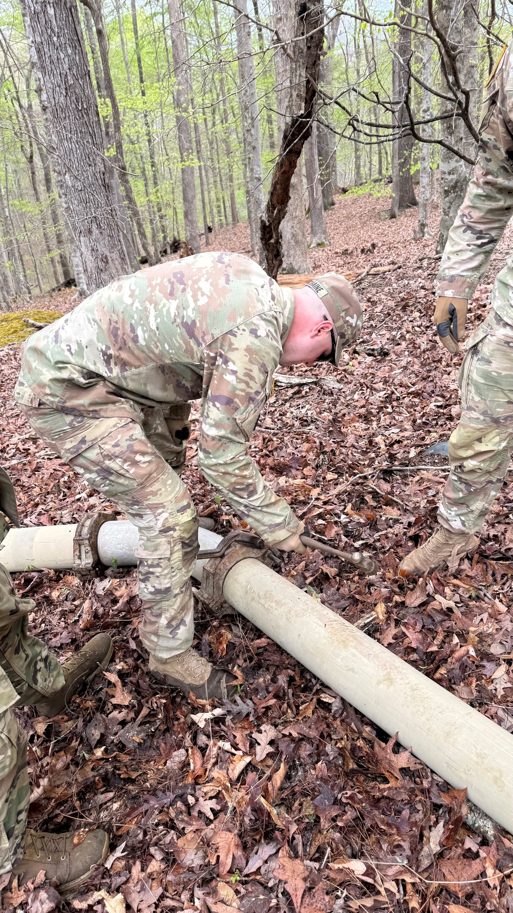 The 368th Engineer Battalion leads pipeline construction at Fort Barfoot