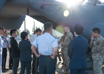 Japan Joint Staff tours CV-22 at Yokota