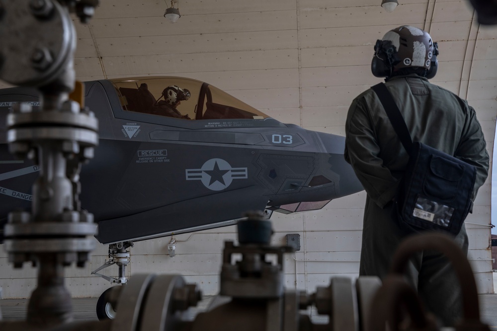 U.S. Marine Corps F-35Bs refuel at Osan Air Base