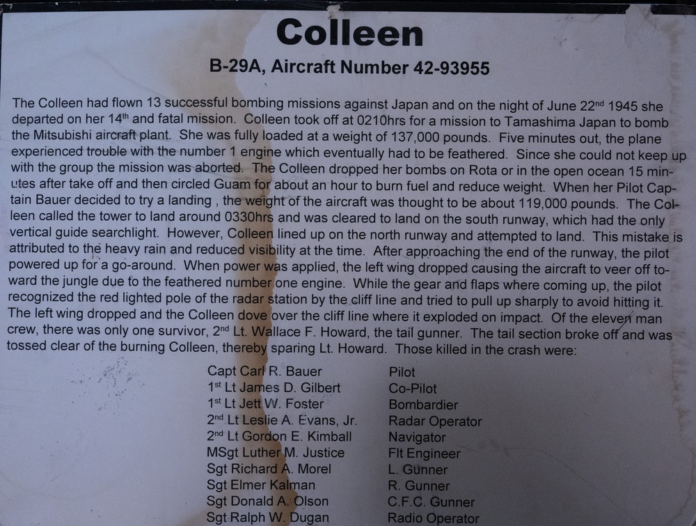 Family of B-29 &quot;Colleen&quot; Captain visits Crash Site for 80th Anniversary