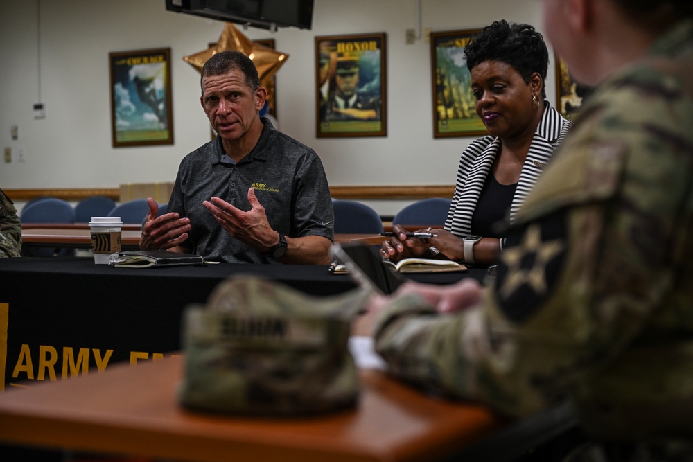 Army Emergency Relief CEO Michael A. Grinston Camp Casey Visit