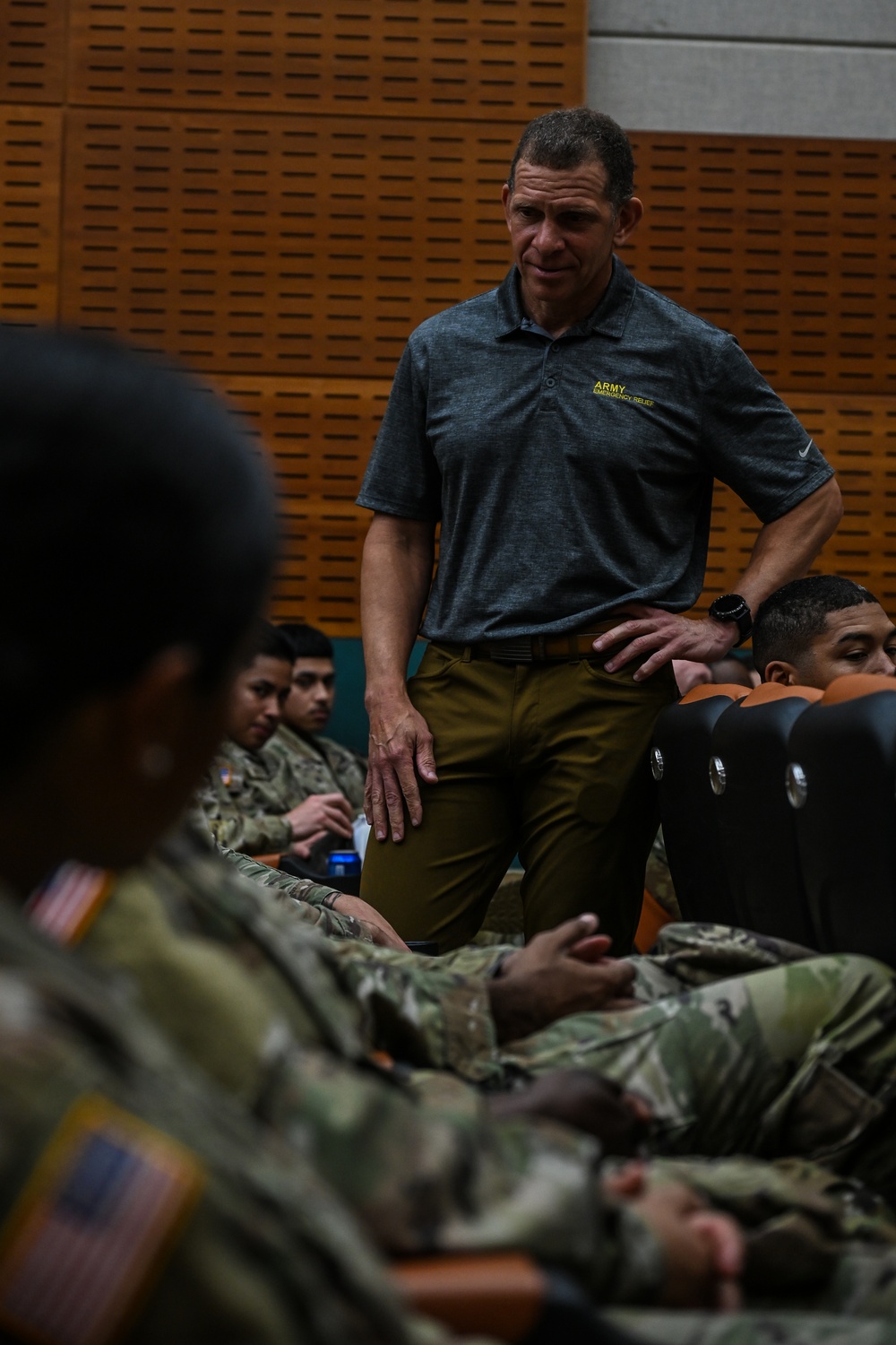 Army Emergency Relief CEO Michael A. Grinston Camp Casey Visit