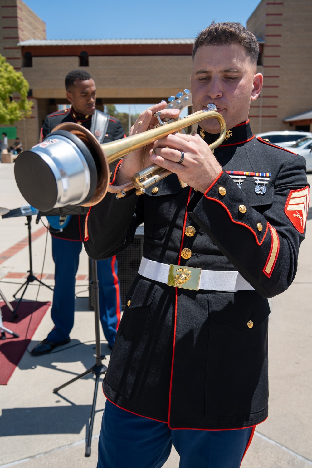 Los Angeles Fleet Week 2025: 3rd MAW Band Visits Brea Olinda High School