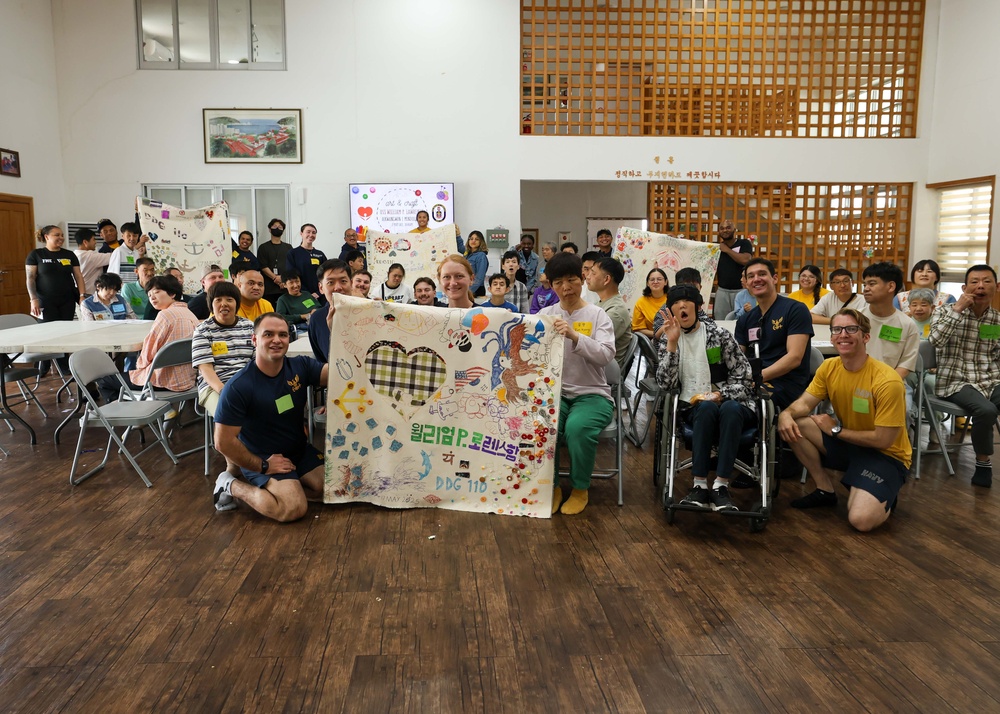 USS William P. Lawrence (DDG 110) Visits Kojedo Aikwangwons Facility for Adults and Children with Disabilities
