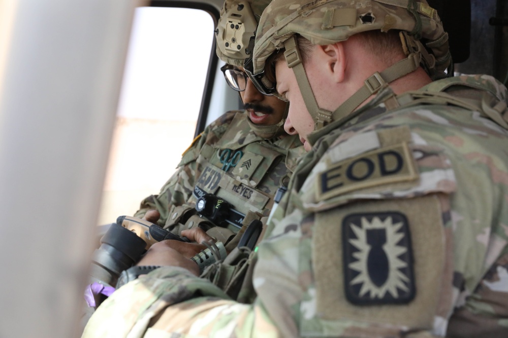 US ordnance teams utilize robots for explosives detection at African Lion 2025