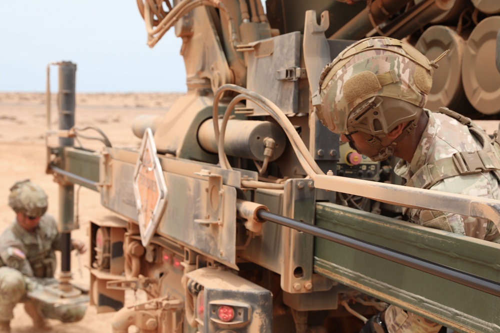 New Hampshire National Guard conducts artillery rocket resupply at Africa Lion 2025