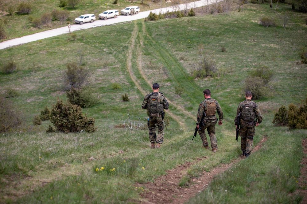 U.S. and German KFOR Regional Command-East Soldiers Patrol ABL