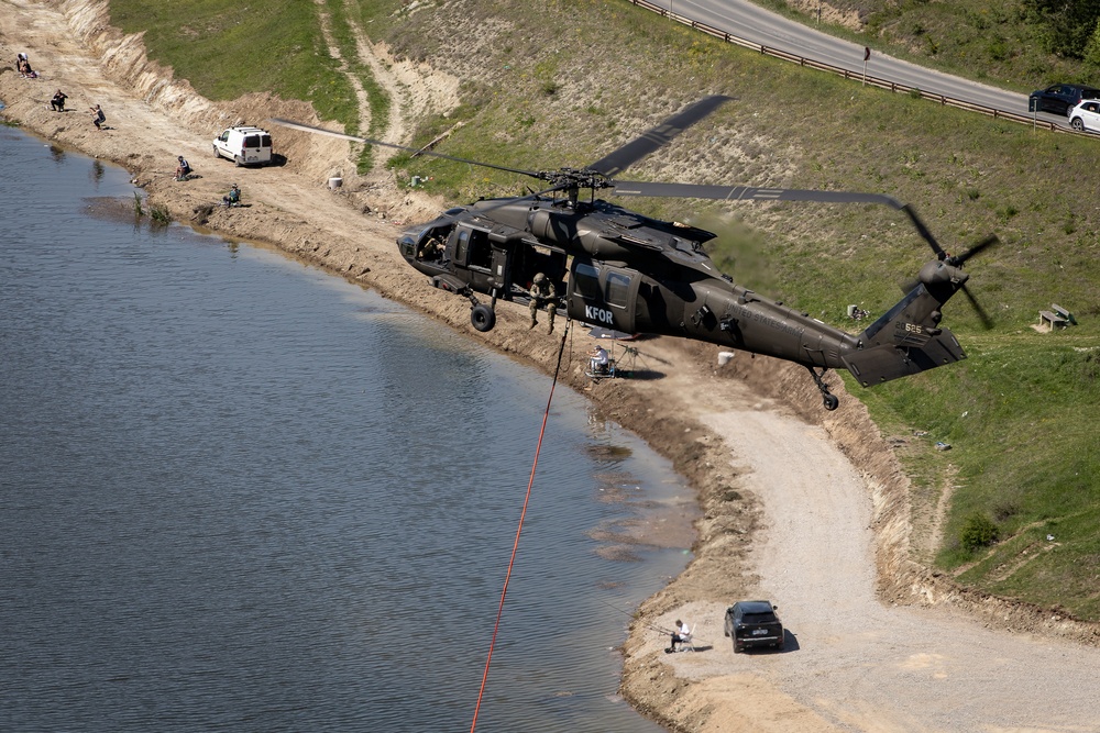 KFOR U.S. Aviation Soldiers Conduct Bambi Bucket Training