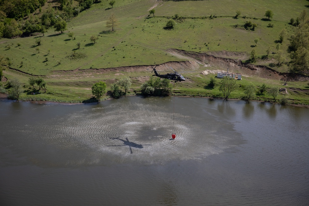 KFOR U.S. Aviation Soldiers Conduct Bambi Bucket Training