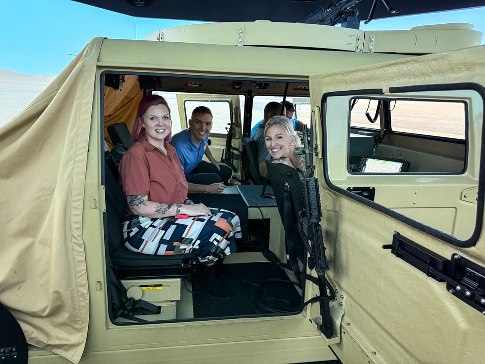 Fort Gregg-Adams Mentorship Program Participants Take on Humvee Simulator