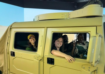 Fort Gregg-Adams Mentorship Program Participants Take on Humvee Simulator