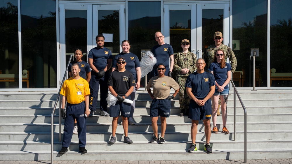 Sailors participate in an Adopt-A-Zone event
