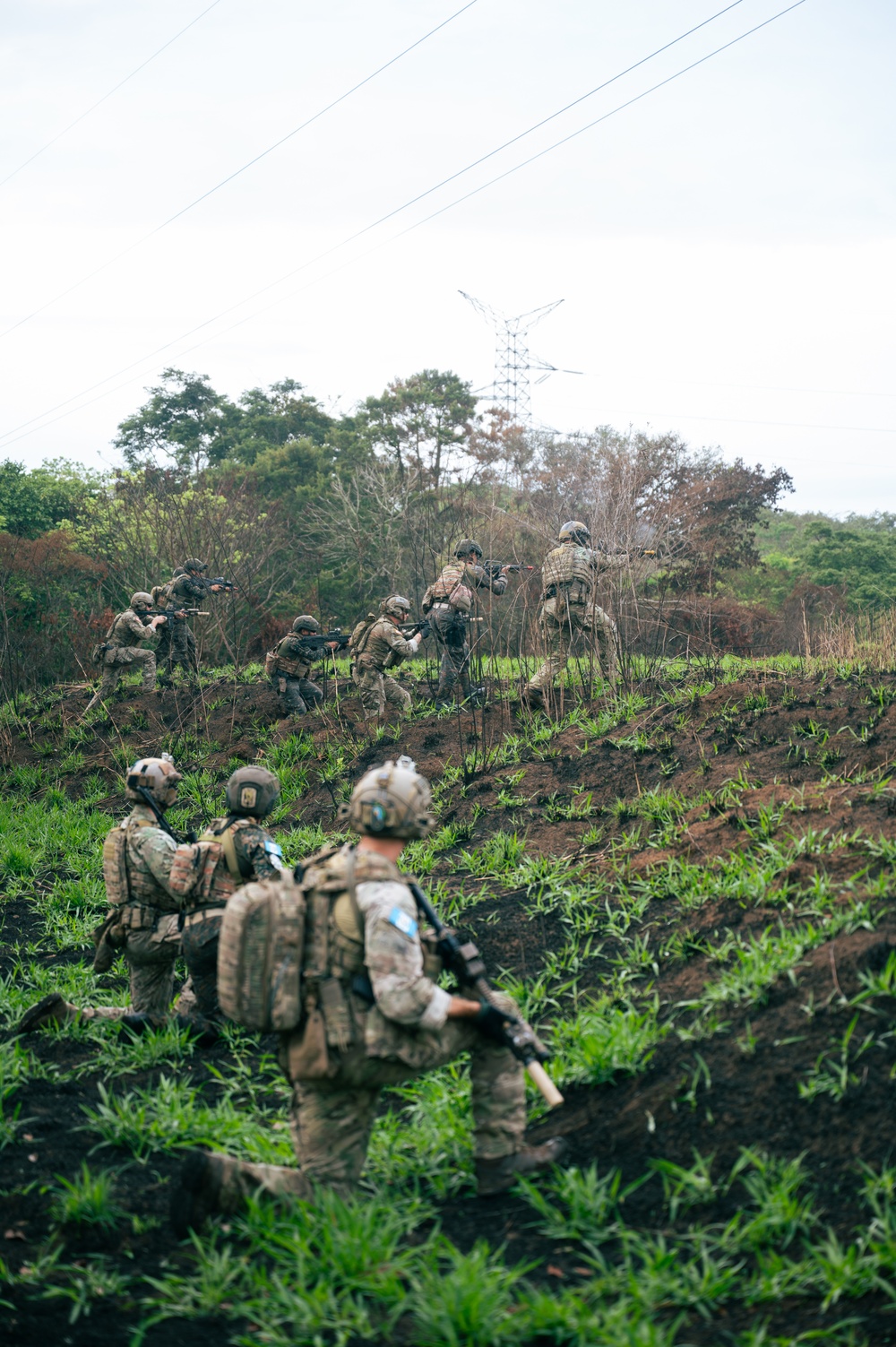 Squad attack with Guatemalan partner forces on objective