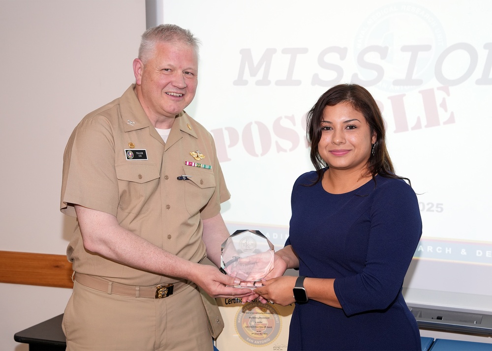 San Antonio Native earns Civilian of the Half Year Honors at NAMRU San Antonio