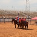 Artillery Half Section presents mounted color guard