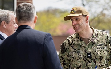 NUWC Division Newport hosts the commander of Submarine Group 7 for tours, briefings on May 2