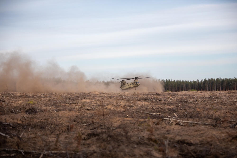 Task Force Desert Knight transports 173rd Airborne Brigade during Defender 2025