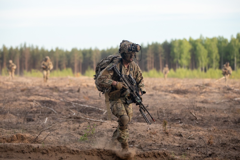 Task Force Desert Knight transports 173rd Airborne Brigade during Defender 2025