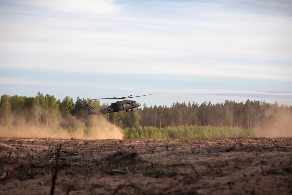 Task Force Desert Knight transports 173rd Airborne Brigade during Defender 2025