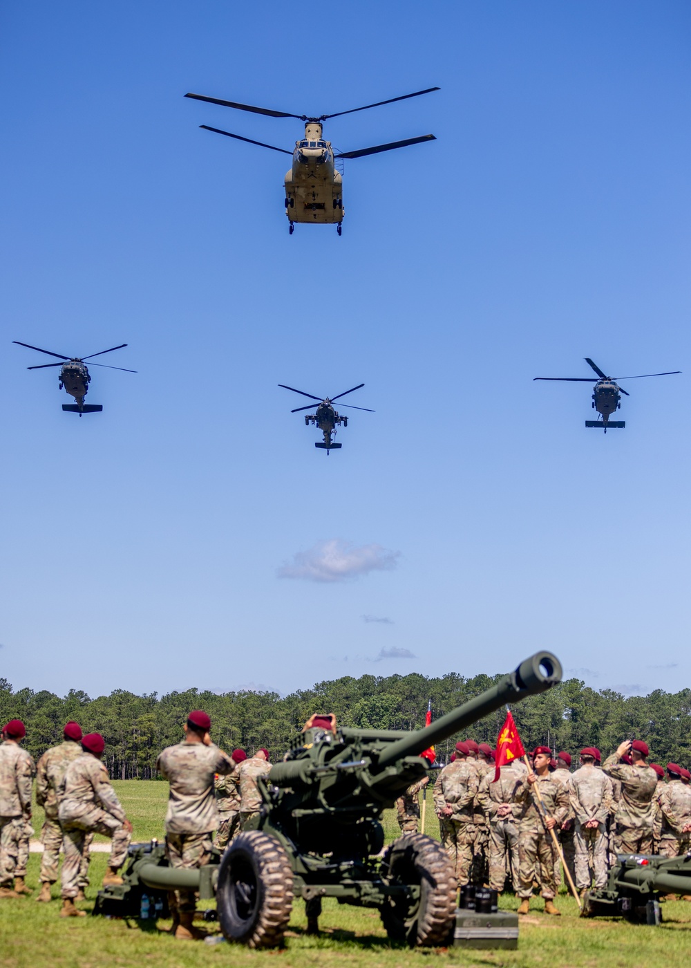 The 82nd Airborne Division pass in review rehearsal