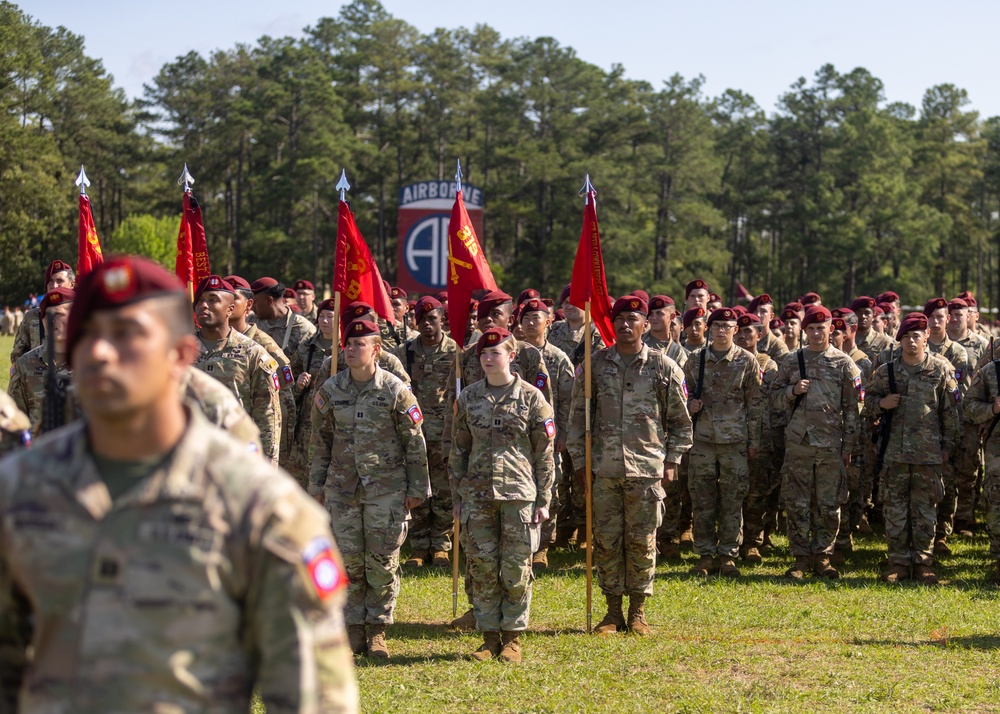 The 82nd Airborne Division pass in review rehearsal