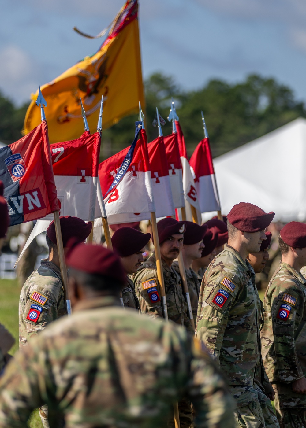 The 82nd Airborne Division pass in review rehearsal