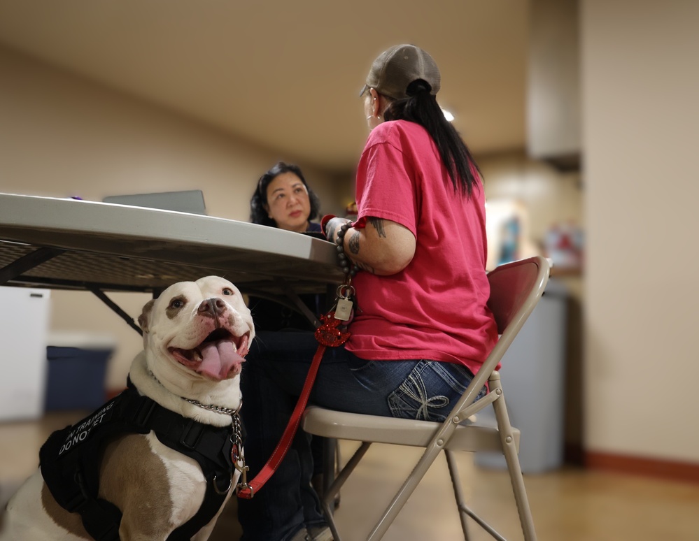 Survivors of the Arkansas severe storms and tornadoes attend FEMA Registration Event.