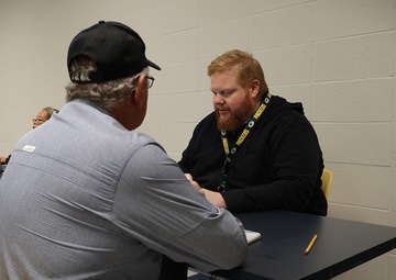 Survivors of the Arkansas severe storms and tornadoes attend FEMA Registration Event.