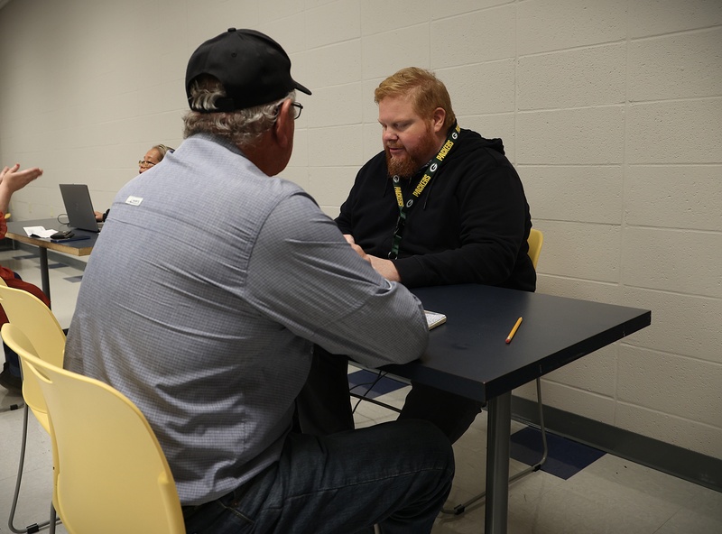 Survivors of the Arkansas severe storms and tornadoes attend FEMA Registration Event.