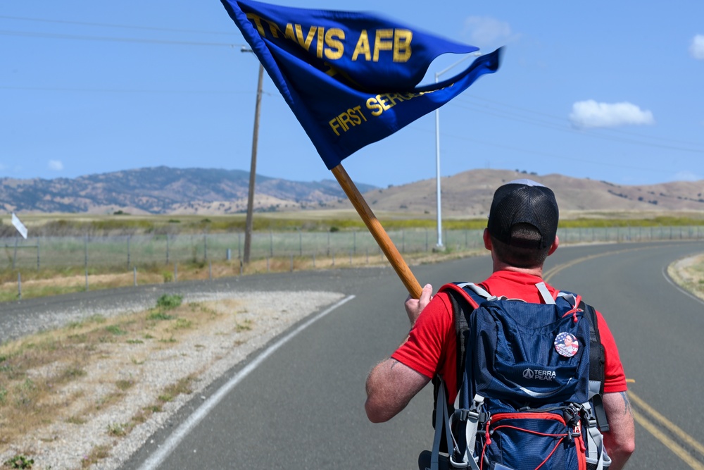 Travis AFB attendees perform ruck march, honor Gold Star families