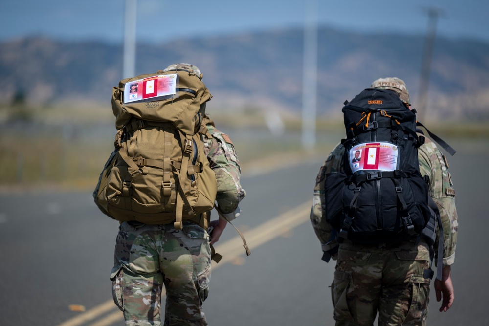 Travis AFB attendees perform ruck march, honor Gold Star families