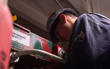 USS Ronald Reagan (CVN 76) Sailors conduct Damage Control Equipment Inspection