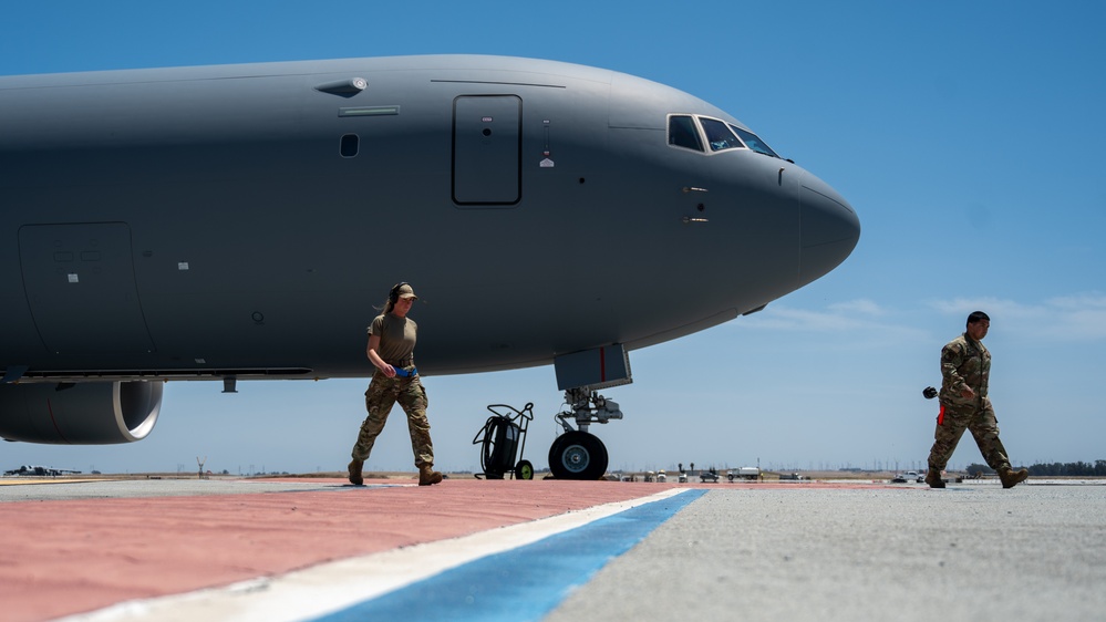 Travis AFB receives new KC-46 airframe