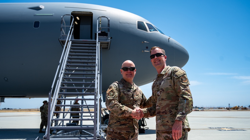 Travis AFB receives new KC-46 airframe