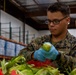 Sailors and Marines volunteer at the Los Angeles Regional Food Bank for LA Fleet Week