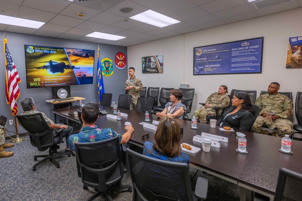 624th RSG Honorary Commander Tours 15th Maintenance Squadron