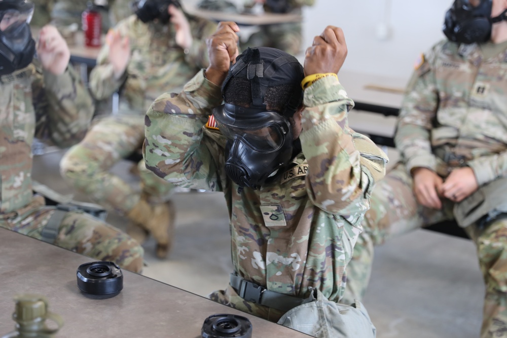 The 1792nd Combat Sustainment Support Battalion conducts CBRN training as part of their annual AT
