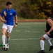 USS Ronald Reagan (CVN 76) Sailors play in an intramural soccer game