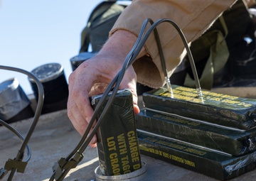 Explosive Ordnance Disposal team set off unexploded ordnance